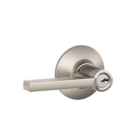 Schlage Schlage Latitude Satin Nickel Keyed Entry Lever 1-3/4 in. F51VLAT619
